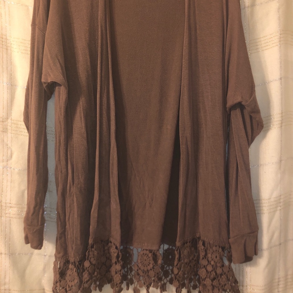 Brown cardigan